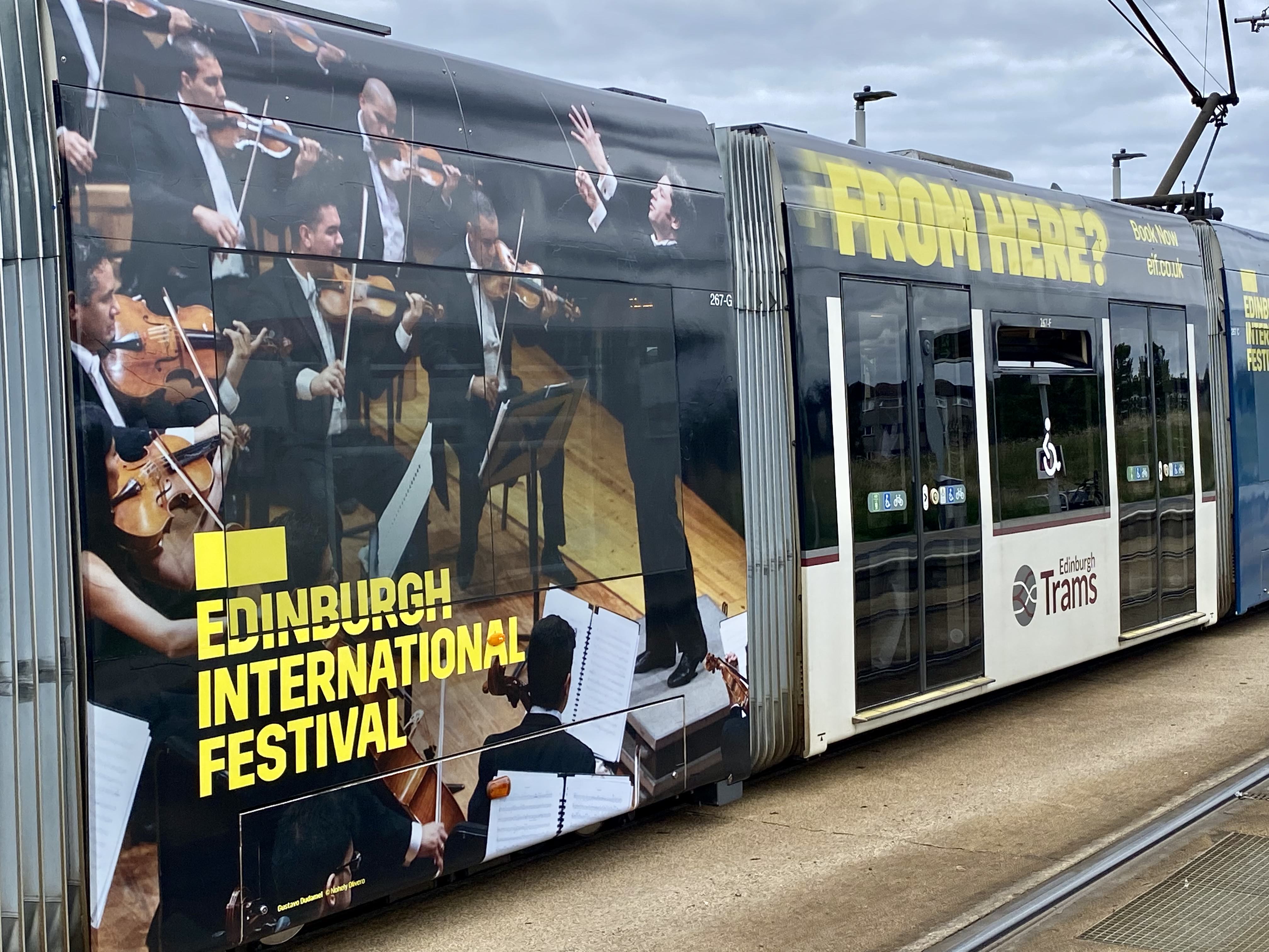 Bikes on trams over the summer festivities Edinburgh Trams