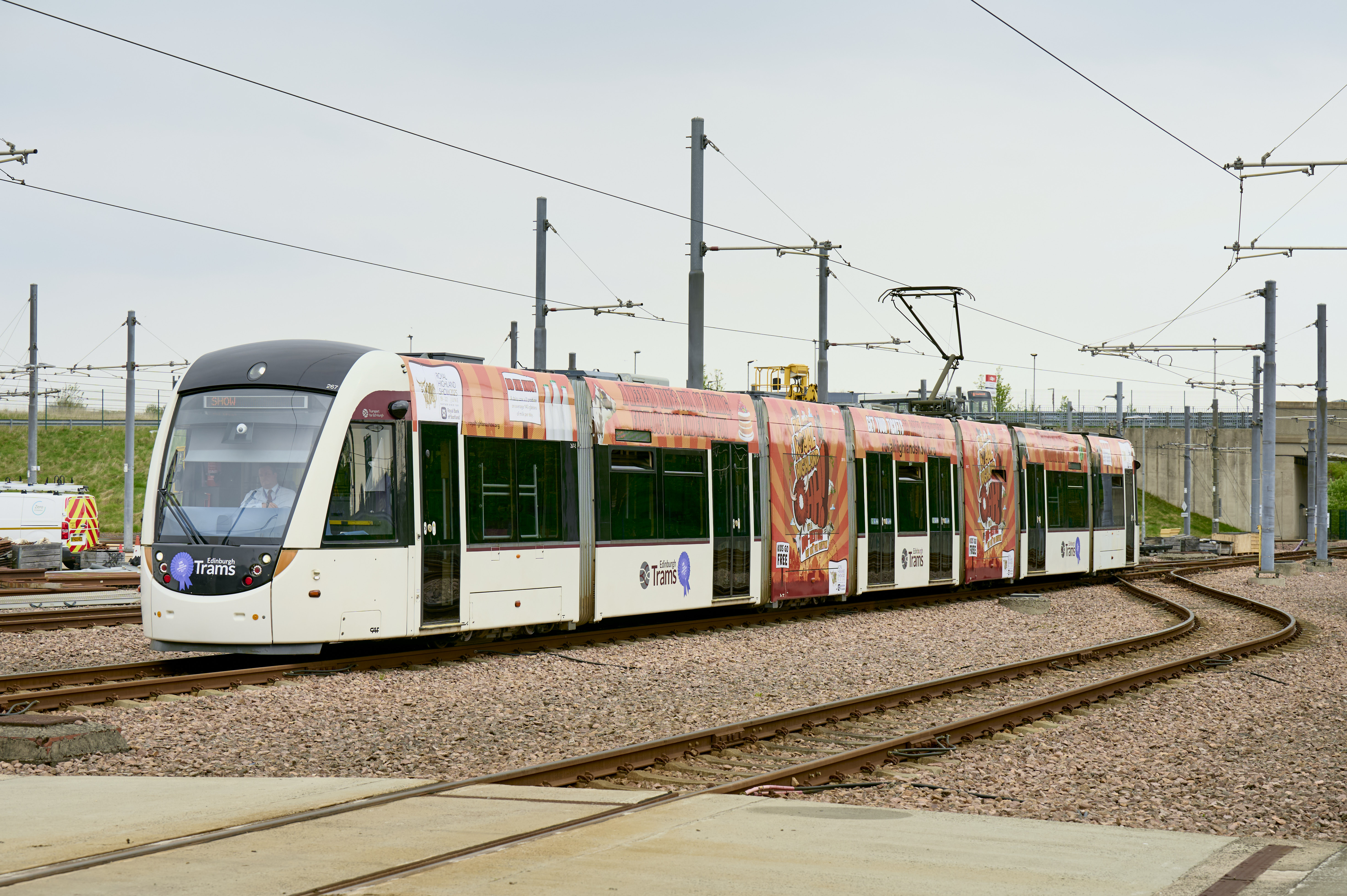 an image of the Royal Highland Show tram in the depot