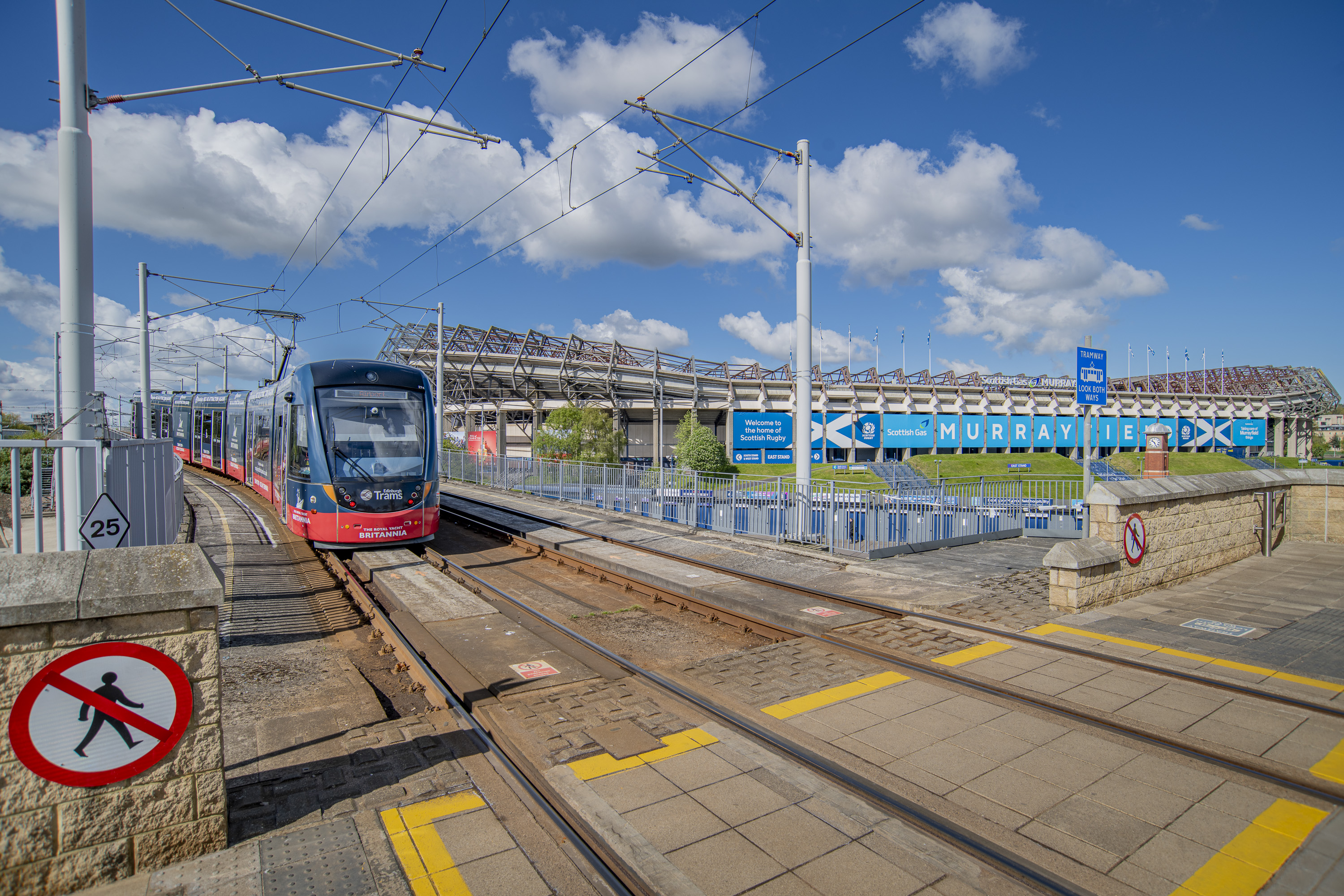 Tram at Murrayfield Stadium