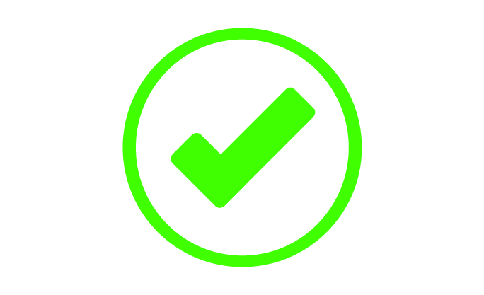 Green tick when ridacard accepted