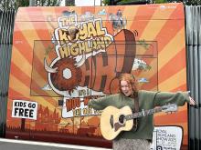 an image of singer Nati with the Royal Highland Show tram