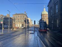 Edinburgh Trams tram in Leith