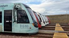 Trams at depot