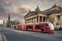 An image of a tram on Princes Street