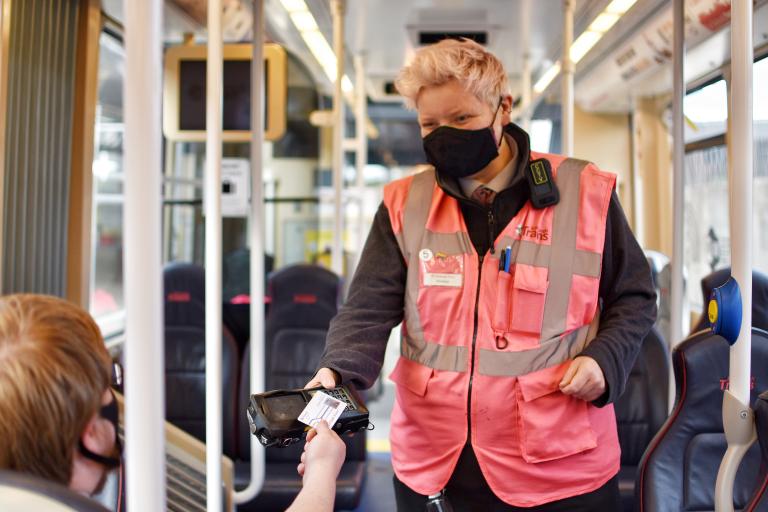 Our friendly Ticket Inspectors have been instructed to check your ticket without touching it.