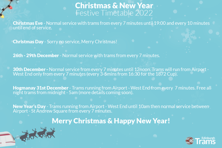 Christmas and New Year Festive Timetable