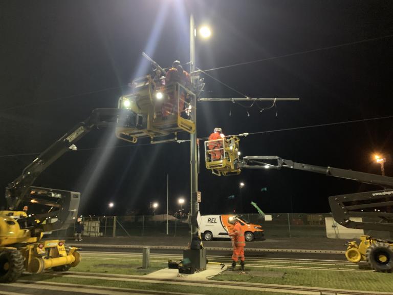 Overhead line works