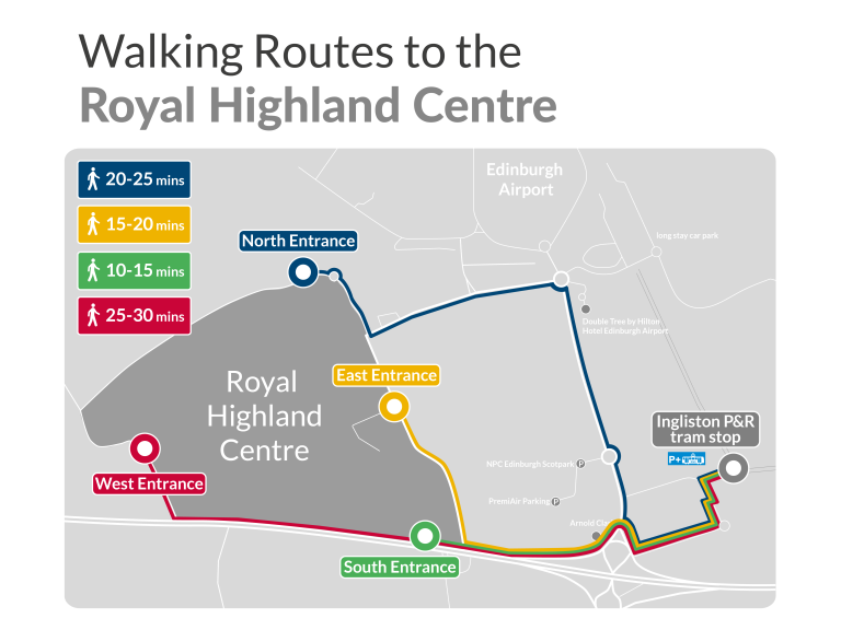 walking routes for the Royal Highland Show