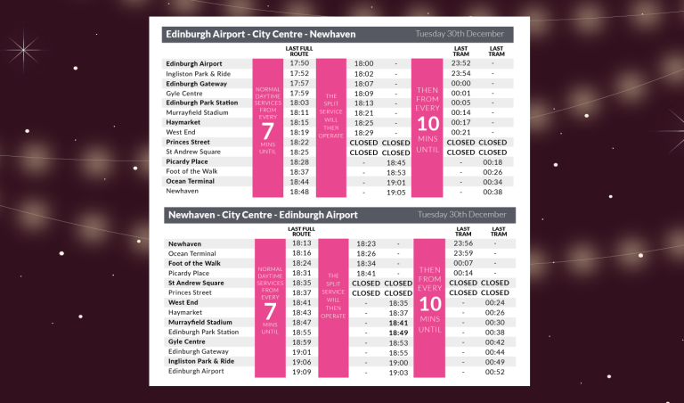 30 Dec timetables