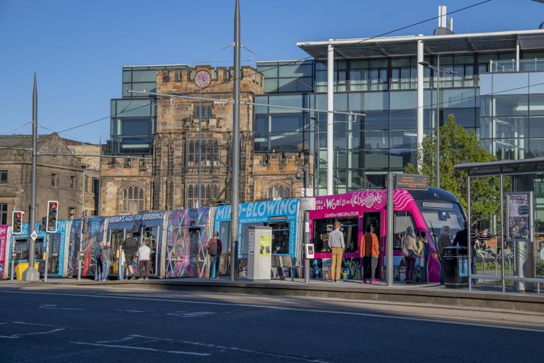 Tram at Picardy Place