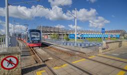 Tram at Murrayfield Stadium