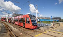 Tram at Murrayfield Stadium