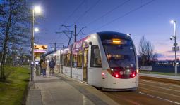 Tram at Ingliston Park &amp; Ride tram stop