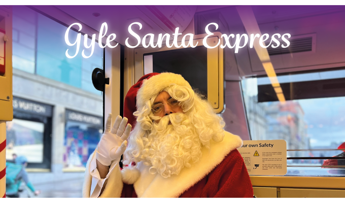Santa on the Gyle Santa Express Tram