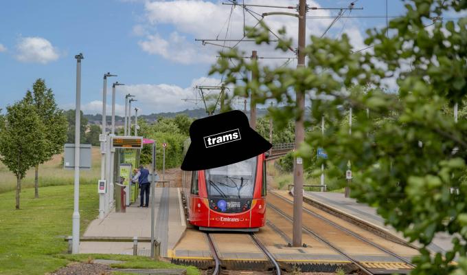 a tram wears a bucket hat