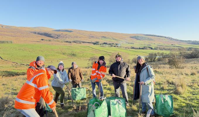 the tram team with their trees