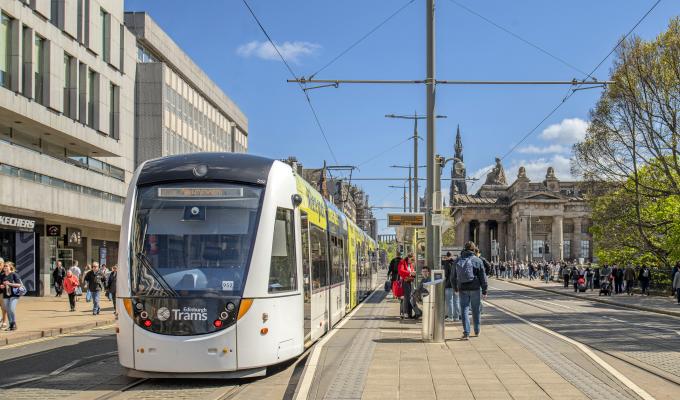 Tram on Princes Street