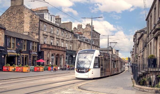 Tram in Leith
